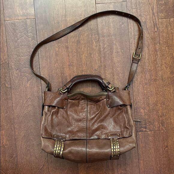 Kooba Brown Leather Women's Bag with Brass Detailing, Butter Soft - Picture 2 of 16